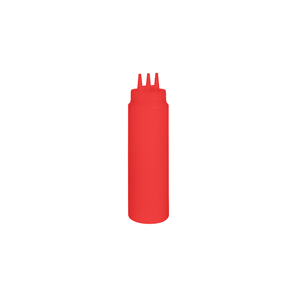 Емкость д/соусов с тремя носиками; пластик; 690мл; D=7,H=26см; красный JSP24JD-JSP24