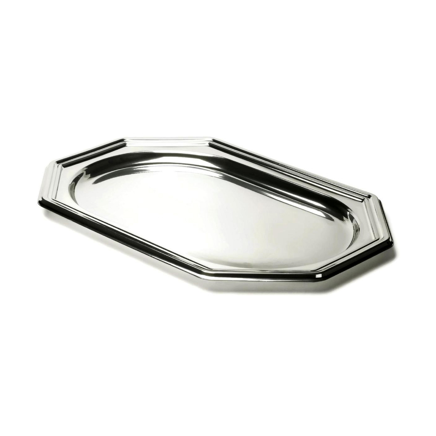 Поднос Sabert 36х24 см 8-ми угольный серебро 12674