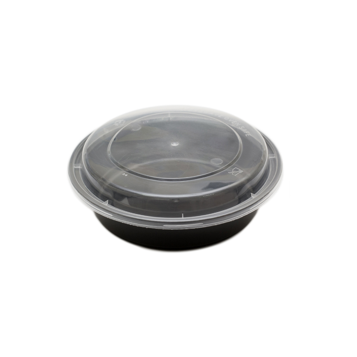 Контейнер PP TaMbien d=180/h=45 мм, 700мл черный с крышкой 30095