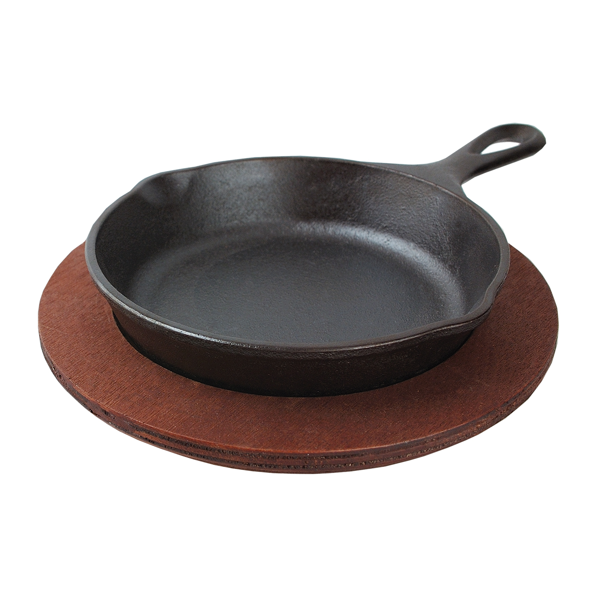 Сковорода д/фахитос круглая; чугун; D=165,H=30,L=255/80,B=170мм; черный L3SK3