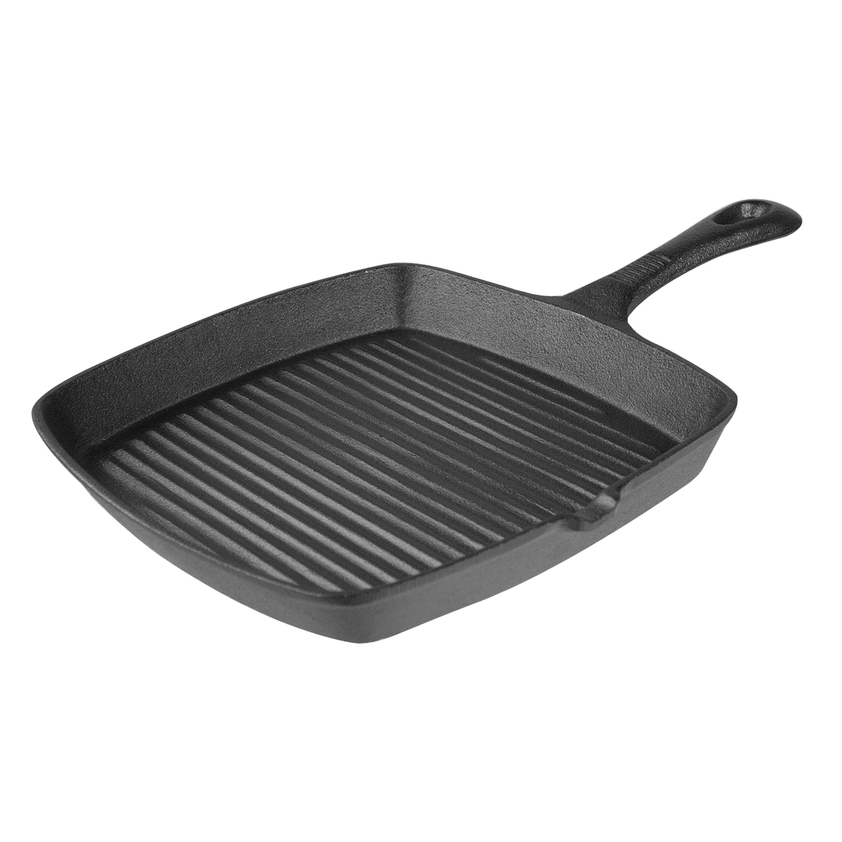 Сковорода-гриль квадрат.; чугун; H=21,L=378,B=242мм; черный HE66