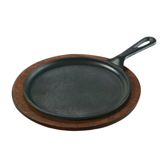 Сковорода д/фахитос; чугун; D=210,H=15,L=330мм; черный L6OG3