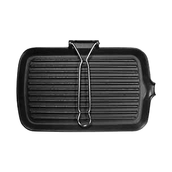 Сковорода-гриль; чугун,нерж.; L=23/40,B=35.5см; черный 000112/36G00