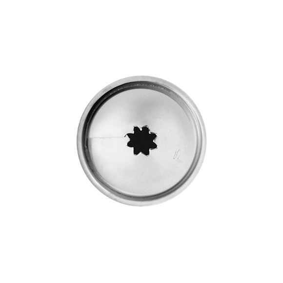 Насадка кондит. «Звезда»; сталь нерж.; D=22/10,H=30мм; металлич. NTI5