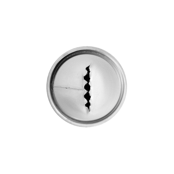 Насадка кондит. «Рифленая лента»; сталь; D=22,H=30мм; металлич. NTI25