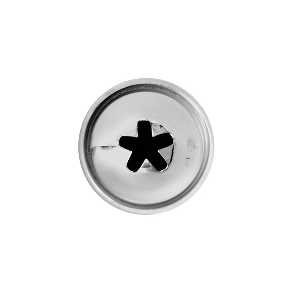 Насадка кондит. «Цветок»; сталь нерж.; D=22/10,H=30мм; металлич. NTI43