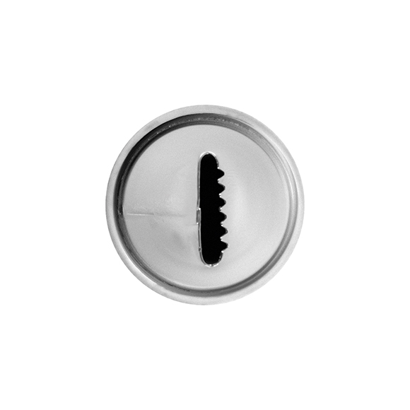 Насадка кондит. «Широкая полоска»; сталь нерж.; D=22,H=30мм; металлич. NTI34