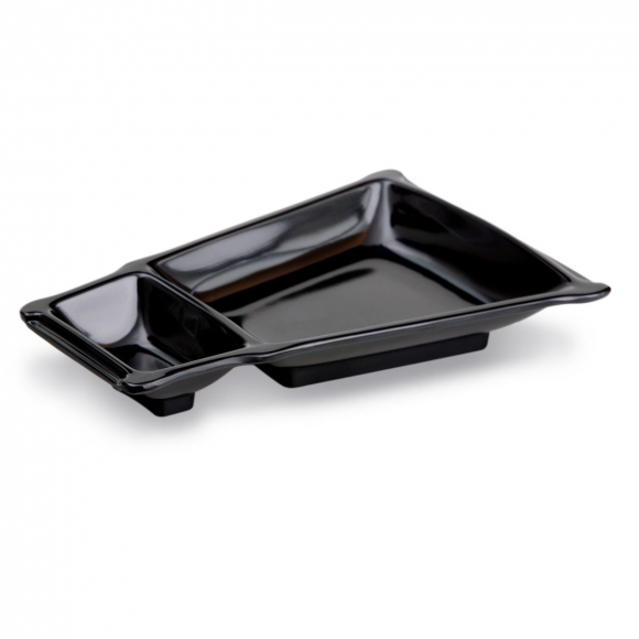 Блюдо с подсоусником JSQ509A/Black