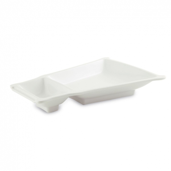 Блюдо с подсоусником JSQ509A/White