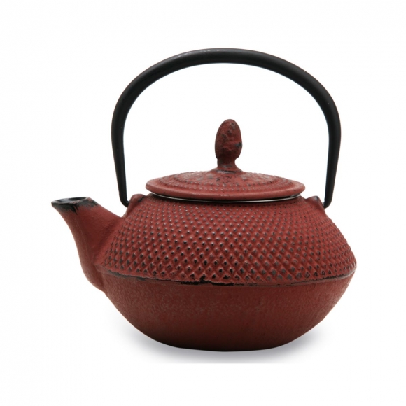 Чугунный чайник вишнёвый A2329-0.45L/CherryRed
