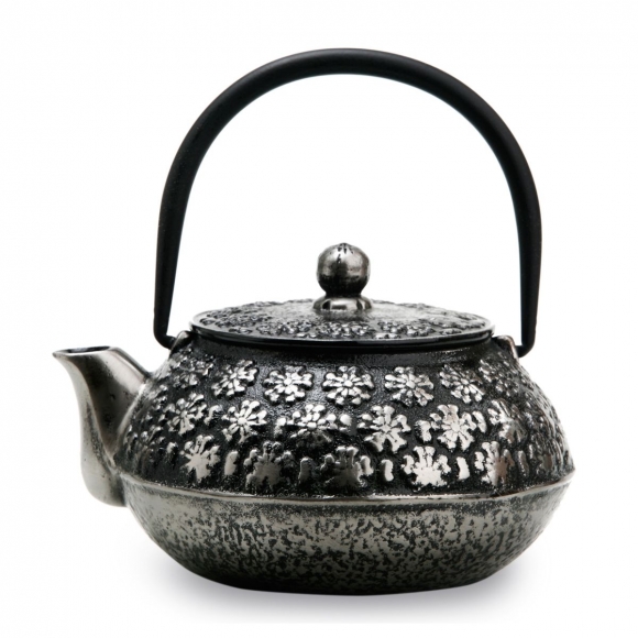 Чугунный чайник серебряный A2326-0.65LS/Silver