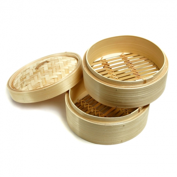 Паровое лукошко 2 секции (манту) д.30 см. 15-330