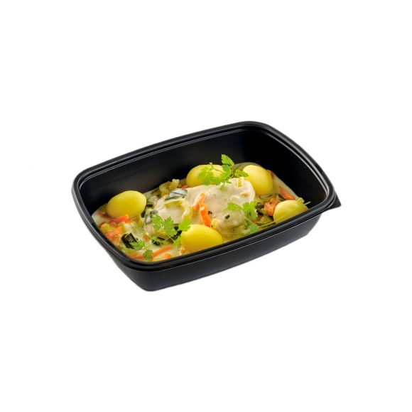 Контейнер PP Sabert 230х165х47 мм 900мл черный 14267