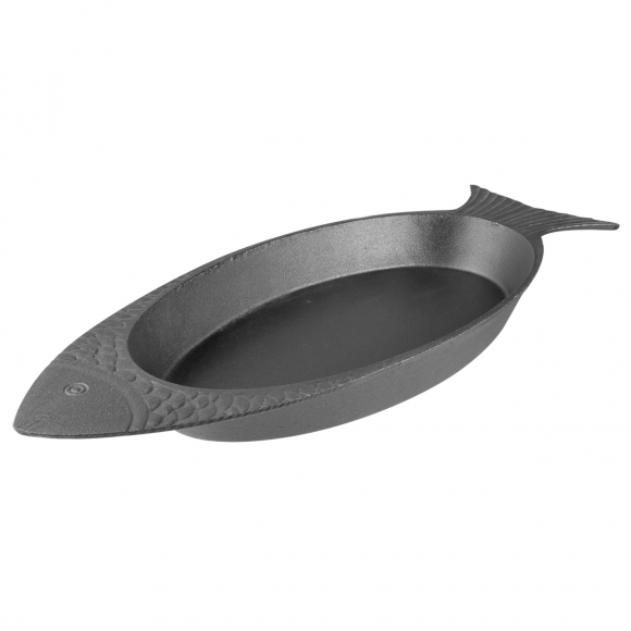 Сковорода д/фахитос «Рыба»; чугун; H=38,L=320,B=130мм; серый HE1602