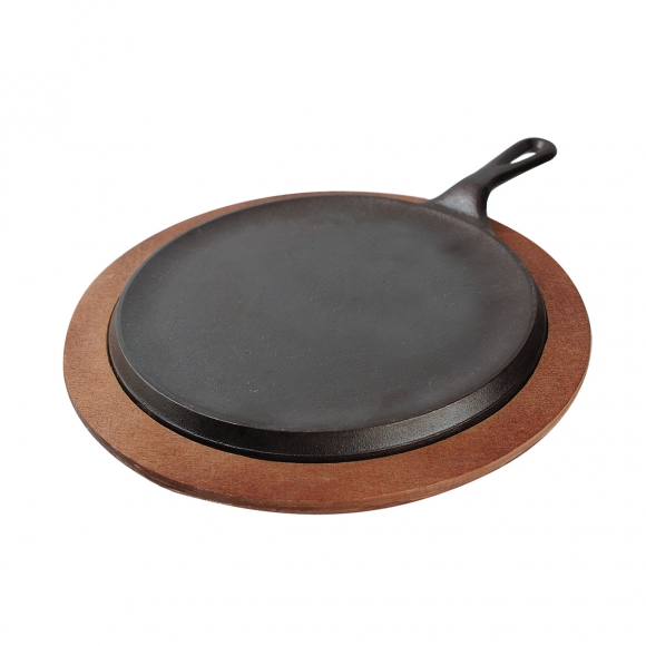 Сковорода д/фахитос; чугун; D=225,H=15,L=345мм; черный L8NG3