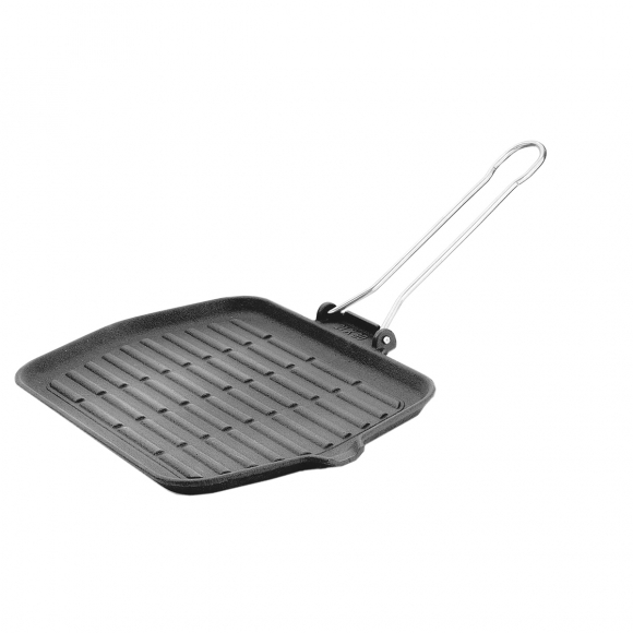 Сковорода-гриль квадрат.; чугун,тефлон; H=1,L=26/19,B=24см; черный 02000240GBS