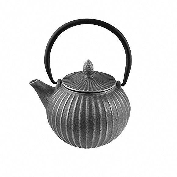Чайник; чугун; 850мл; D=12.5,L=15см; серый WLZ-0.85L-9955
