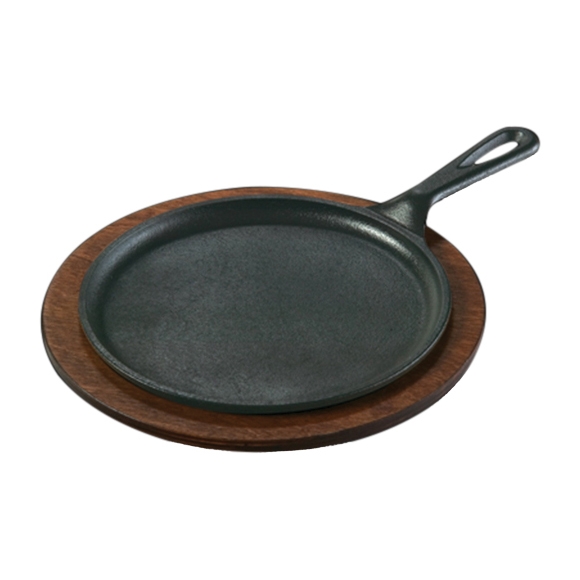 Сковорода д/фахитос; чугун; D=210,H=15,L=330мм; черный L6OG3