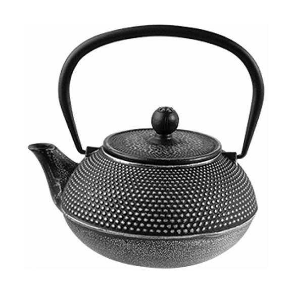 Чайник с ситечком; чугун; 900мл; D=8.9,H=11,L=16см; черный WLT9923-0.9