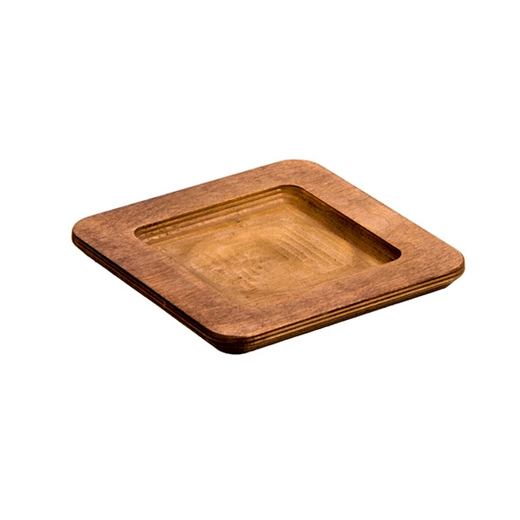 Подставка квадр. д/сковор. L5WS3; дерево; H=20,L=195,B=195мм; коричнев. U5WP