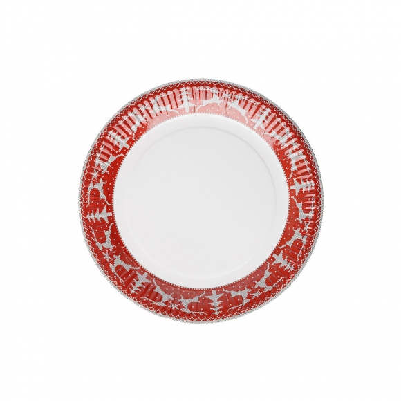 Тарелка d=230 мм картон Зимние узоры, ламинированная 33789