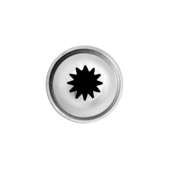 Насадка кондит. «12-конечная звезда»; сталь нерж.; D=22/12,H=30мм; металлич. NTI21