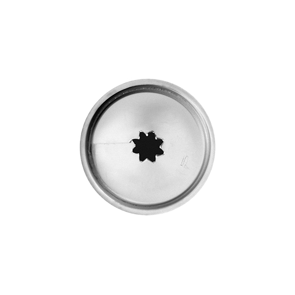 Насадка кондит. «Звезда»; сталь нерж.; D=22/10,H=30мм; металлич. NTI5