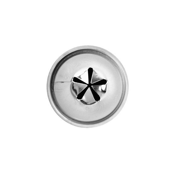 Насадка кондит. «Клематис»; сталь нерж.; D=22,H=29мм; металлич. NTI28