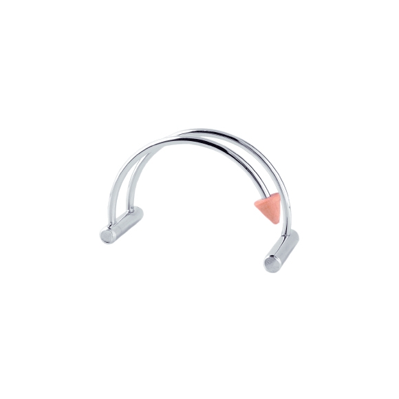 Салфетница «Дуга»; сталь,пластик; H=64,L=97,B=40мм; серебрян. BF-N104