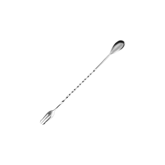 Ложка барменская с вилочкой «Проотель»; сталь нерж.; L=32см BRS13TTF