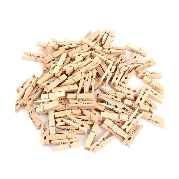 Прищепки-мини д/бокала [500шт]; дерево; L=35мм; св. дерево 2676N